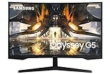 SAMSUNG 32' Odyssey G55A QHD 165Hz 1ms FreeSync Curved Gaming Monitor with...