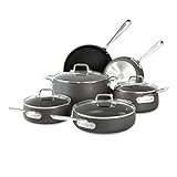 All-Clad HA1 Hard Anodized Nonstick Cookware Set 10 Piece Induction Oven...