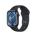 Apple Watch Series 9 GPS Aluminum - Small/Medium Strap, Midnight Sport...