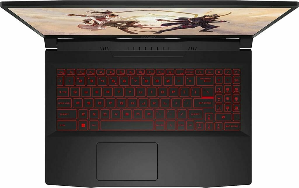 MSI Katana GF66 Review (12UD-436) keyboard