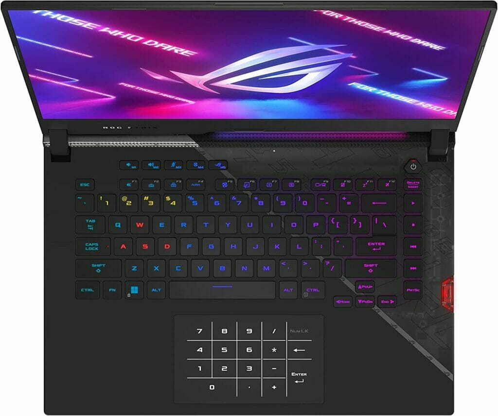 Asus ROG Strix Scar 15 G533ZW-AS94Q Review KEYBOARD