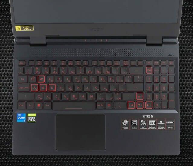 Acer Nitro 5 AN515-58-525P Review keyboard