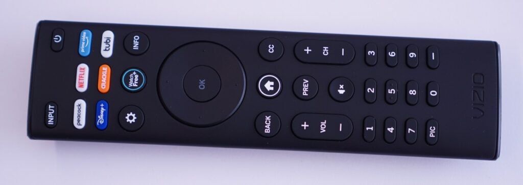 Vizio D40f-J09 Review remote